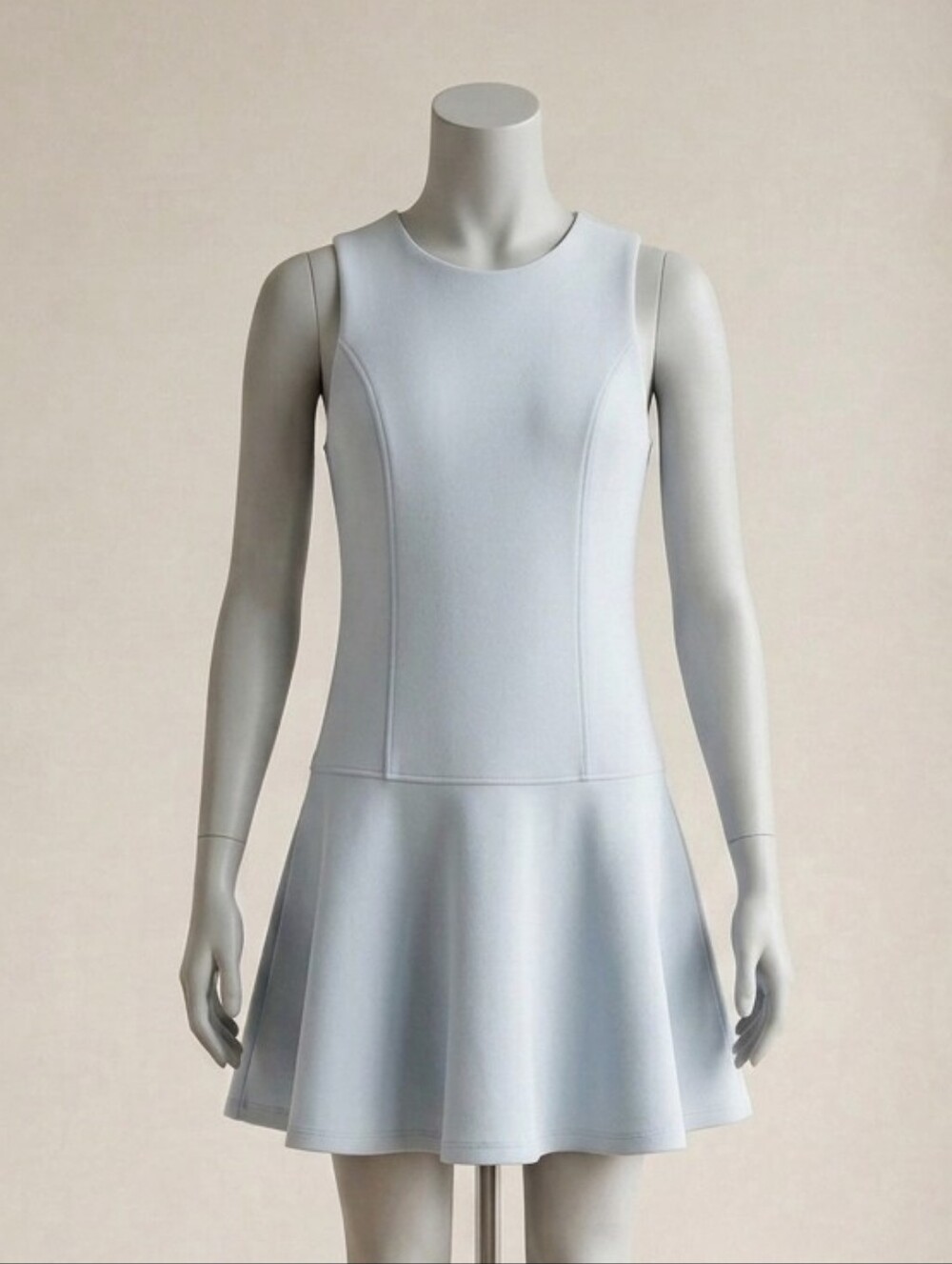 Abercrombie & Fitch Girls Pale Blue Ponte Fit-and-Flare Dress